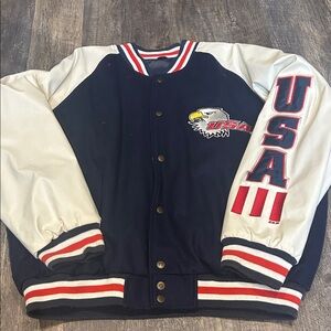 🏆USA Hockey Eagle 🦅 Varsity Jacket XL 🇺🇸
